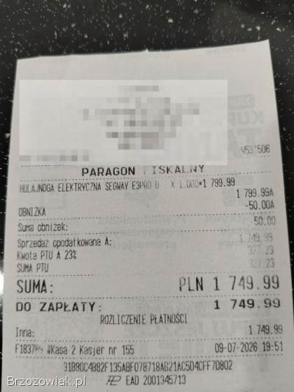 Hulajnoga elektryczna Segway niebot E3 PRO użyta parę razy