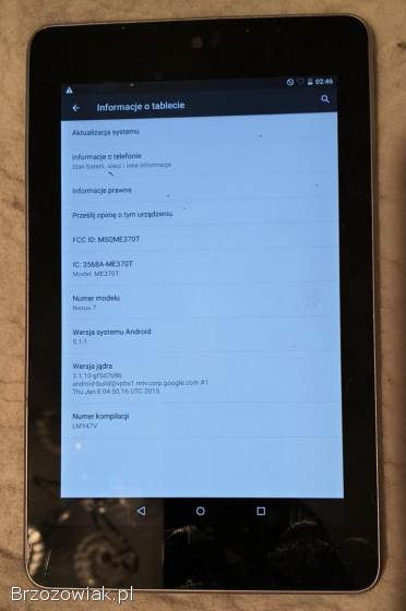 Tablet Asus Google Nexus 7