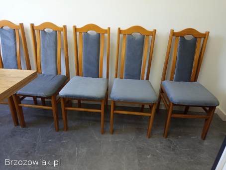 Krzesła drewniane solidne mocne pięć sztuk