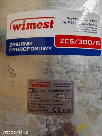 HYDROFOR ZBIORNIK BANIAK ZASOBNIK OCYNKOWANY DO WODY SOLIDNY 300L + OSPRZĘT