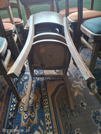 Zabytkowe krzesła meble vintage retro PRL Zakłady Mebli Giętych w Radomsku 24 sz