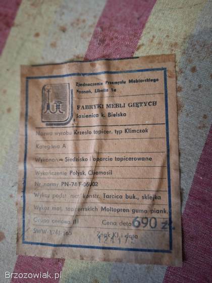 Zabytkowe krzesła meble vintage retro PRL Zakłady Mebli Giętych w Radomsku 24 sz