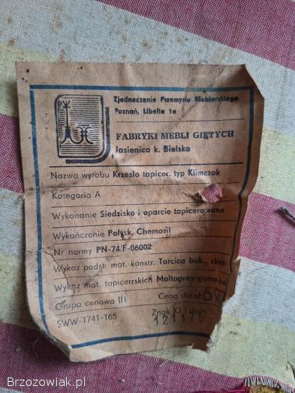 Zabytkowe krzesła meble vintage retro PRL Zakłady Mebli Giętych w Radomsku 24 sz