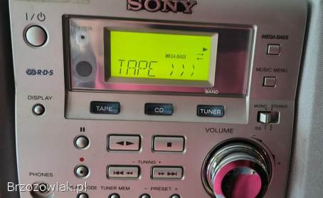 Wieża Sony CMT-EP50 z głośnikami – CD,  kaseta,  radio